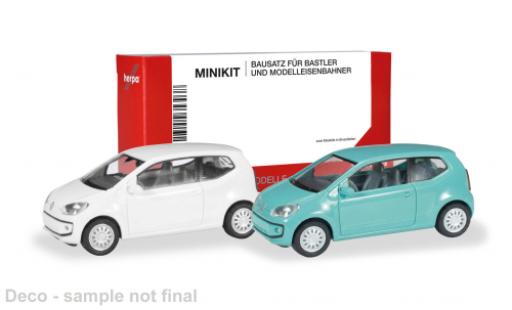 Volkswagen UP! 1/87 Herpa MiniKit Up! weiss/t&uuml;rkis 1:87 coche miniatura