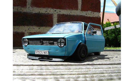 Volkswagen Golf GTI 1/18 Solido azul jantes ford escort rallye coche miniatura