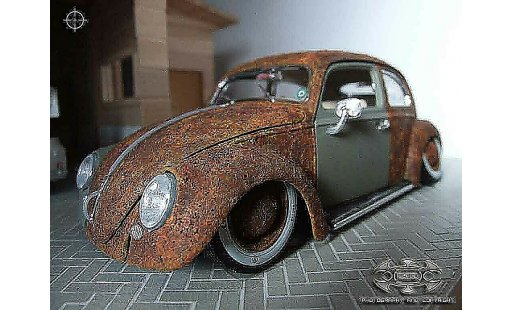 Volkswagen Kafer Rat Rod 1/18 Burago added rust coche miniatura