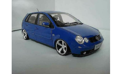 Volkswagen Polo Base 1/18 Anson 9n azul jantes 14 pouces coche miniatura