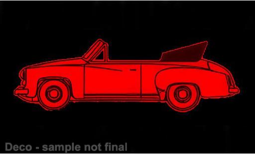 Coche miniatura Wartburg 311 Cabriolet rot 1959 1/87 Brekina