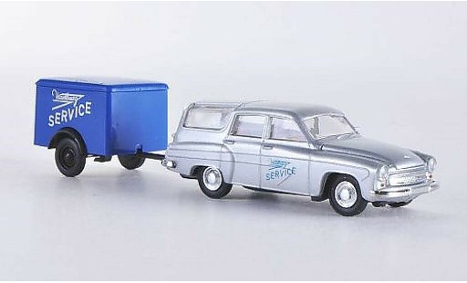 Wartburg 311 Camping 1/87 Brekina con Anhanger-Service coche miniatura