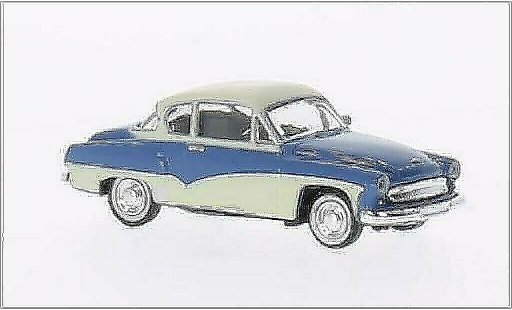 Wartburg 311 Coupe 1/87 Brekina azul/beige coche miniatura