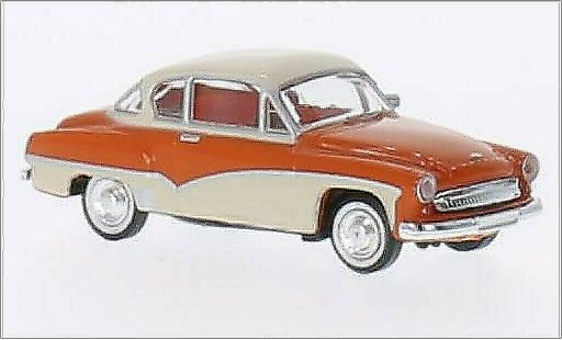 Wartburg 311 Coupe 1/87 Brekina naranja/beige coche miniatura