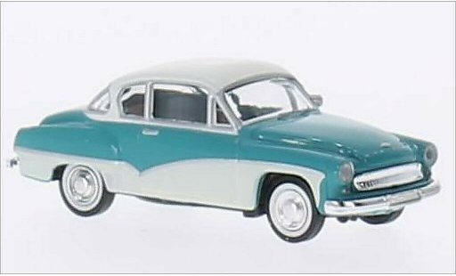 Wartburg 311 Coupe 1/87 Brekina turquesa/blanco coche miniatura