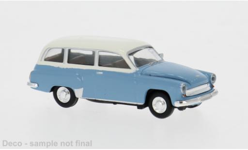 Wartburg 311 1/87 Brekina Kombi blau/weiss 1959 1:87 coche miniatura