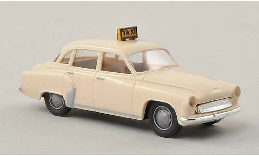 Wartburg 311 Base 1/87 Brekina Taxi beige coche miniatura
