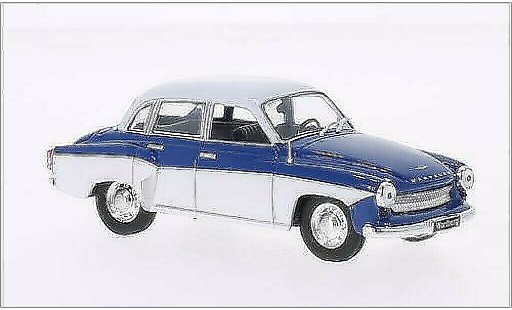 Wartburg 312 Base 1/43 WhiteBox azul/blanco 1965 coche miniatura