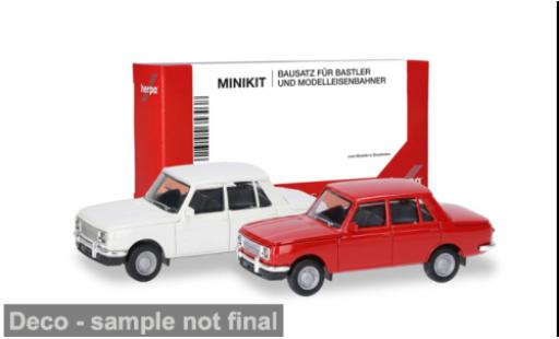 Coche miniatura Wartburg 353 weiss/rot 1/87 Herpa MiniKit
