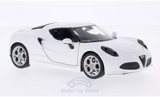 Coche miniatura Alfa Romeo 4C 1/24 Welly blanco 2014 Alfa Romeo 4C 1/24 Welly blanco 2014 coche miniatura