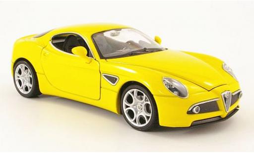 Coche miniatura Alfa Romeo 8C 1/24 Welly Competizione met.-gelb 1:24 Alfa Romeo 8C 1/24 Welly Competizione met.-gelb 1:24 coche miniatura