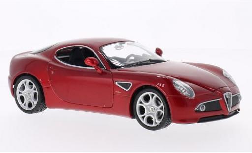 Coche miniatura Alfa Romeo 8C 1/24 Welly Competizione metalico rojo Alfa Romeo 8C 1/24 Welly Competizione metalico rojo coche miniatura