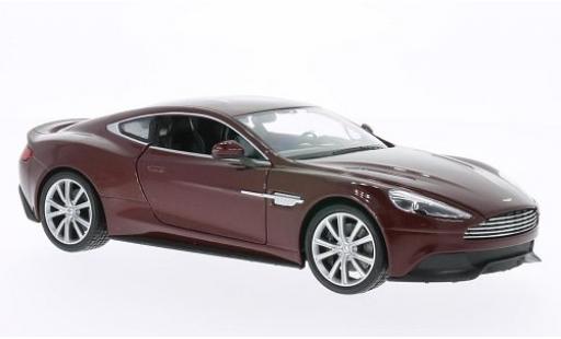 Coche miniatura Aston Martin Vanquish 1/24 Welly metalico rojo Aston Martin Vanquish 1/24 Welly metalico rojo coche miniatura
