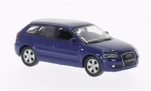Audi A3 1/87 Welly Sportback azul coche miniatura