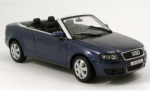 Coche miniatura Audi A4 1/18 Welly Cabriolet dkl.-blau 2002 1:18 Audi A4 1/18 Welly Cabriolet dkl.-blau 2002 1:18 coche miniatura