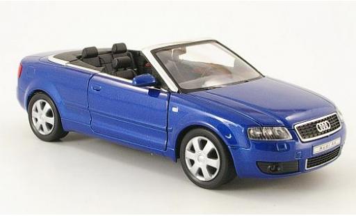 Coche miniatura Audi A4 1/24 Welly Cabriolet met.-blau offen 2003 1:24 Audi A4 1/24 Welly Cabriolet met.-blau offen 2003 1:24 coche miniatura