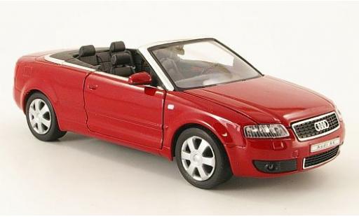 Coche miniatura Audi A4 1/24 Welly Cabriolet rojo 2003 1:24 Audi A4 1/24 Welly Cabriolet rojo 2003 1:24 coche miniatura