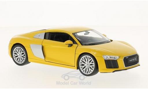 Audi R8 1/24 Welly V10 amarillo coche miniatura