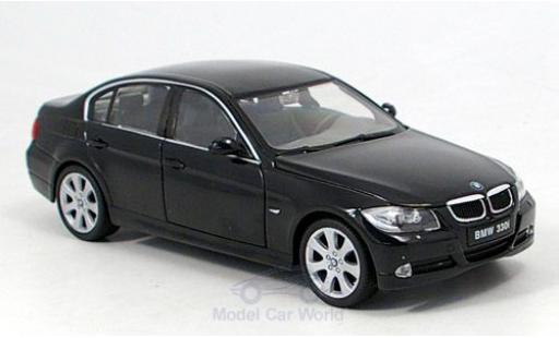 Bmw 330 1/24 Welly i negro 2005 coche miniatura