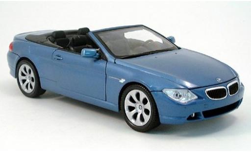 Coche miniatura Bmw 645 1/18 Welly CI Cabriolet met.--blau 2004 1:18 Bmw 645 1/18 Welly CI Cabriolet met.--blau 2004 1:18 coche miniatura