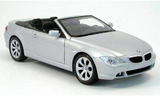 Coche miniatura Bmw 645 1/18 Welly CI Cabriolet silber 2004 1:18 Bmw 645 1/18 Welly CI Cabriolet silber 2004 1:18 coche miniatura