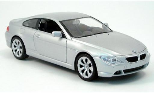 Bmw 645 1/24 Welly CI silber 2004 1:24 coche miniatura