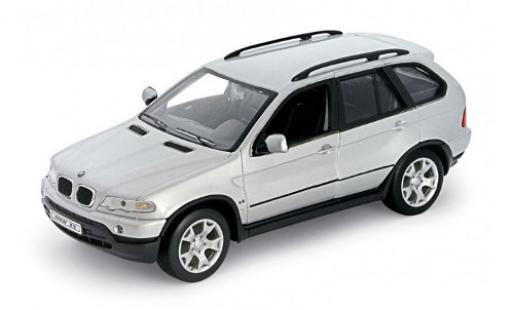 Bmw X5 1/24 Welly silber 1:24 coche miniatura