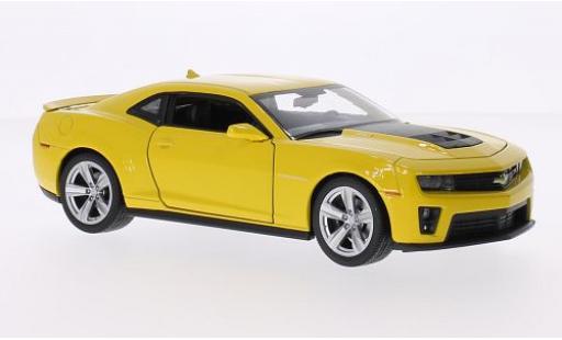Coche miniatura Chevrolet Camaro 1/24 Welly ZL1 amarillo/matt-negro 2012 Chevrolet Camaro 1/24 Welly ZL1 amarillo/matt-negro 2012 coche miniatura