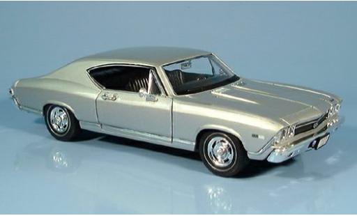 Coche miniatura Chevrolet Chevelle 1/24 Welly SS 396 silber 1:24 Chevrolet Chevelle 1/24 Welly SS 396 silber 1:24 coche miniatura