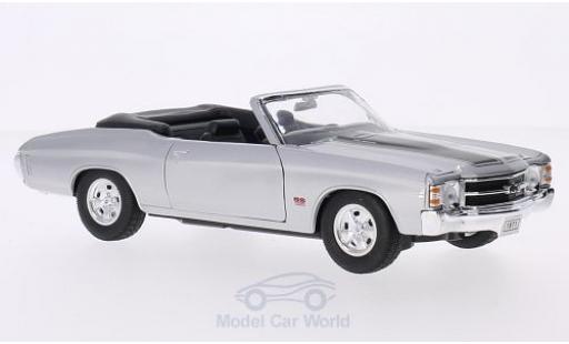 Coche miniatura Chevrolet Chevelle 1/24 Welly SS 454 Convertible gris/negro 1971 Chevrolet Chevelle 1/24 Welly SS 454 Convertible gris/negro 1971 coche miniatura