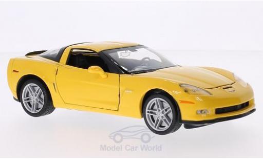 Coche miniatura Chevrolet Corvette C6 1/24 Welly (C5) Z06 amarillo 2007 Chevrolet Corvette C6 1/24 Welly (C5) Z06 amarillo 2007 coche miniatura