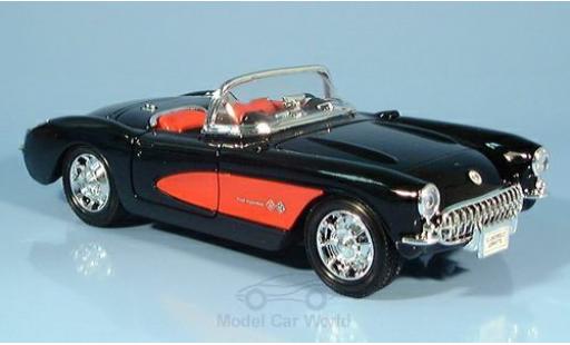 Coche miniatura Chevrolet Corvette 1/24 Welly negro 1957 ohne Vitrine Chevrolet Corvette 1/24 Welly negro 1957 ohne Vitrine coche miniatura
