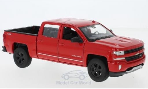 Coche miniatura Chevrolet Silverado 1/24 Welly rojo 2017 Chevrolet Silverado 1/24 Welly rojo 2017 coche miniatura