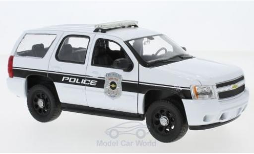 Coche miniatura Chevrolet Tahoe 1/24 Welly blanco General Motors Police Vehicles 2008 Chevrolet Tahoe 1/24 Welly blanco General Motors Police Vehicles 2008 coche miniatura