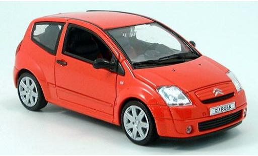 Coche miniatura Citroen C2 1/24 Welly rojo 2004 1:24 Citroen C2 1/24 Welly rojo 2004 1:24 coche miniatura