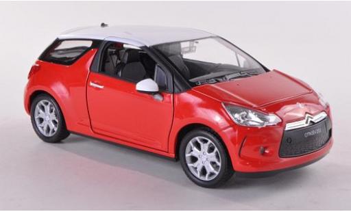 Coche miniatura DS Automobiles DS3 1/24 Welly Citroen rojo/weiss 1:24 DS Automobiles DS3 1/24 Welly Citroen rojo/weiss 1:24 coche miniatura