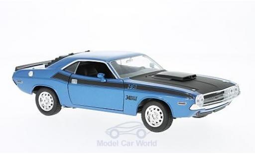 Coche miniatura Dodge Challenger 1/24 Welly T/A metalico azul/negro 1970 Dodge Challenger 1/24 Welly T/A metalico azul/negro 1970 coche miniatura