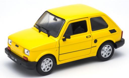 Fiat 126 1/24 Welly amarillo coche miniatura
