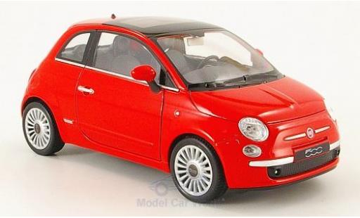 Coche miniatura Fiat 500 1/24 Welly rojo 2007 ohne Vitrine Fiat 500 1/24 Welly rojo 2007 ohne Vitrine coche miniatura