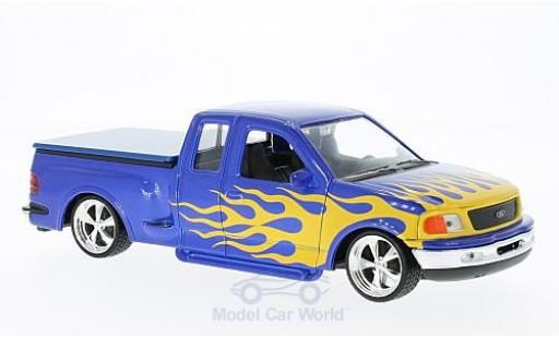 Coche miniatura Ford F-1 1/24 Welly 50 Flareside Supercab Low Rider azul/Dekor 1999 Ford F-1 1/24 Welly 50 Flareside Supercab Low Rider azul/Dekor 1999 coche miniatura