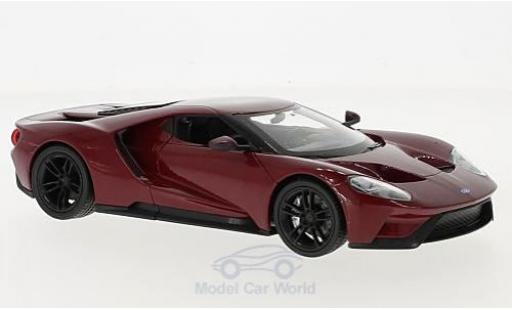 Ford GT 1/24 Welly rojo 2017 coche miniatura