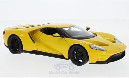 Ford GT 1/24 Welly amarillo 2017 coche miniatura