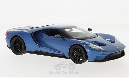 Ford GT 1/24 Welly metalico azul 2017 coche miniatura