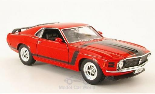 Coche miniatura Ford Mustang 1/24 Welly Boss 302 rojo/Dekor 1970 ohne Vitrine Ford Mustang 1/24 Welly Boss 302 rojo/Dekor 1970 ohne Vitrine coche miniatura