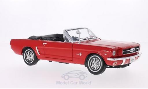 Coche miniatura Ford Mustang 1/18 Welly Cabriolet rojo 1964 Ford Mustang 1/18 Welly Cabriolet rojo 1964 coche miniatura