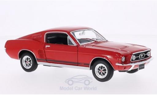 Coche miniatura Ford Mustang GT 1/24 Welly GT Fastback rojo 1967 Ford Mustang GT 1/24 Welly GT Fastback rojo 1967 coche miniatura