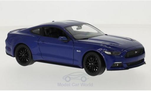 Coche miniatura Ford Mustang 1/24 Welly GT metalico azul 2015 Ford Mustang 1/24 Welly GT metalico azul 2015 coche miniatura