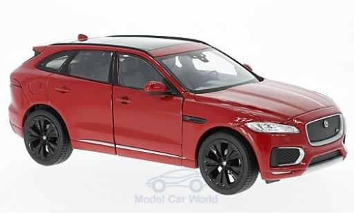 Coche miniatura Jaguar F-Pace 1/24 Welly metalico rojo 2016 ohne Vitrine Jaguar F-Pace 1/24 Welly metalico rojo 2016 ohne Vitrine coche miniatura