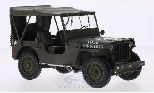 Coche miniatura Jeep Willys 1/18 Welly matt-oliv U.S. Army geschlossen Jeep Willys 1/18 Welly matt-oliv U.S. Army geschlossen coche miniatura