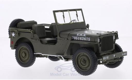 Coche miniatura Jeep Willys 1/18 Welly matt-oliv U.S. Army offen Jeep Willys 1/18 Welly matt-oliv U.S. Army offen coche miniatura